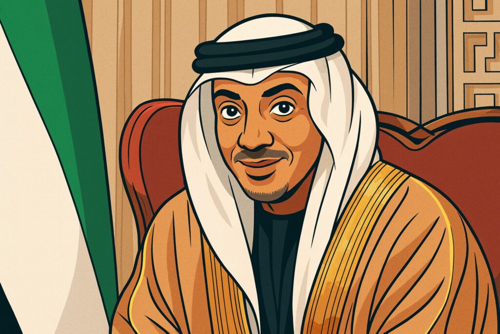 マンスール・ビン・ザーイドをイメージしたイラスト