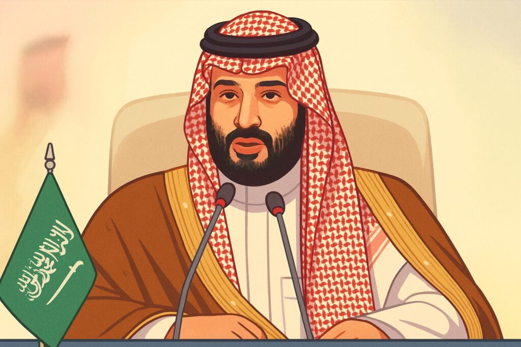 モハンメド・ビン・サルマンをイメージしたイラスト