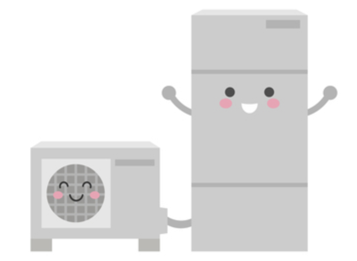 エコキュートに顔をつけてイラストにした画像