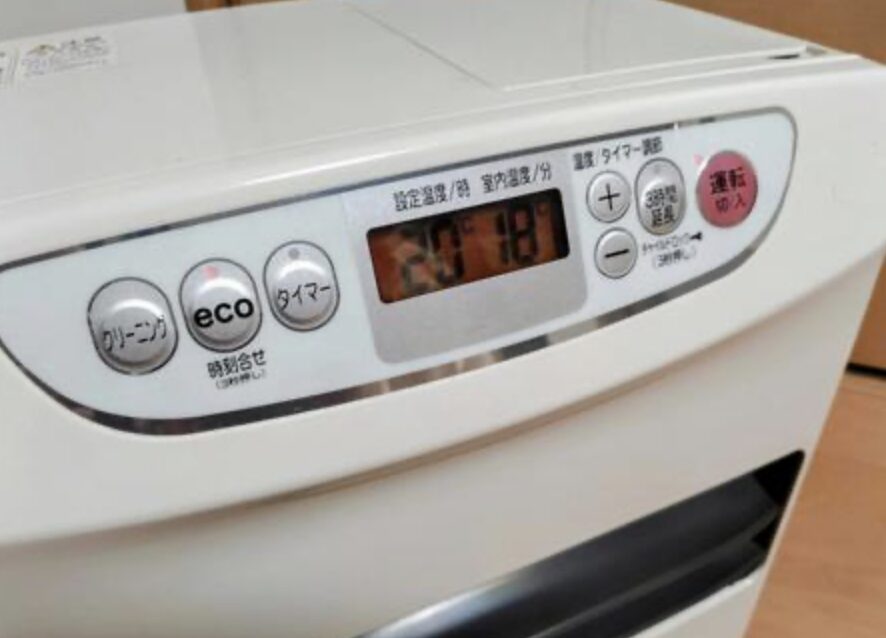 ファンヒーターの操作盤