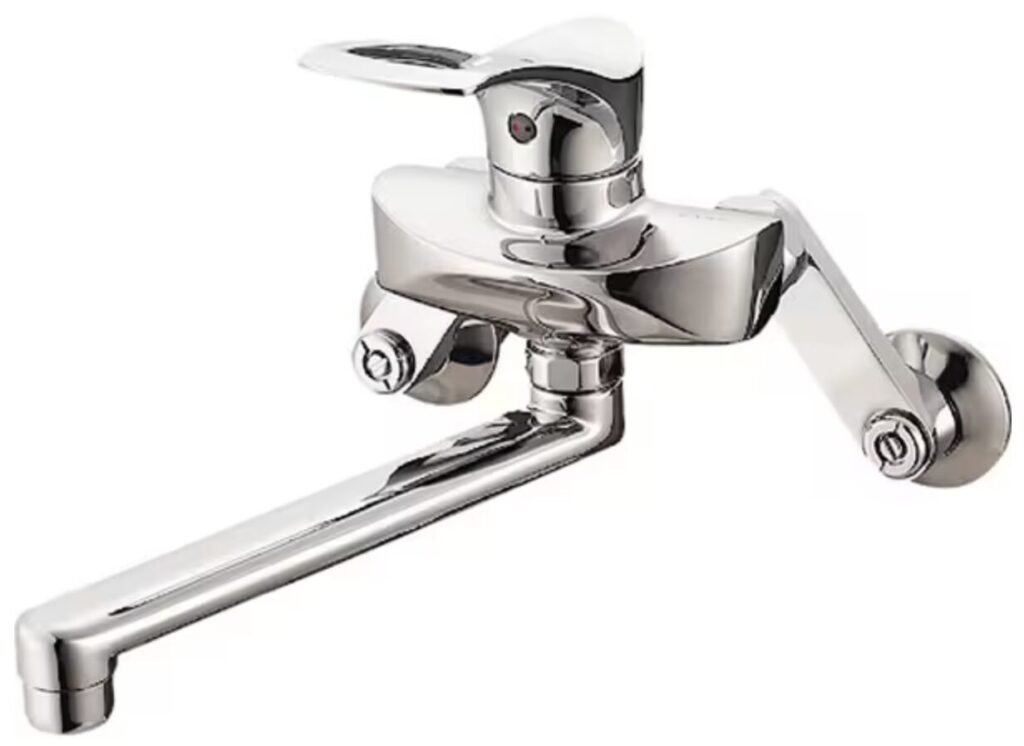 壁付けタイプのシングルレバー混合水栓