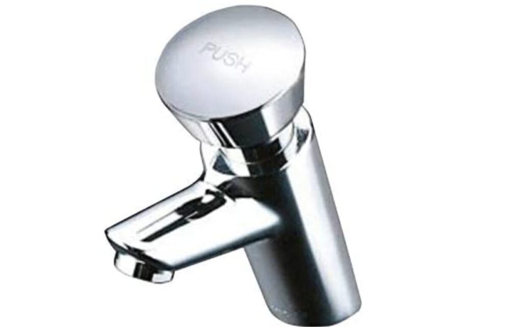 押しボタン式の自閉水栓