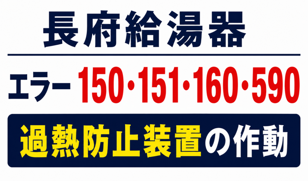 長府給湯器エラー150・151・160・590｜過熱防止装置の作動