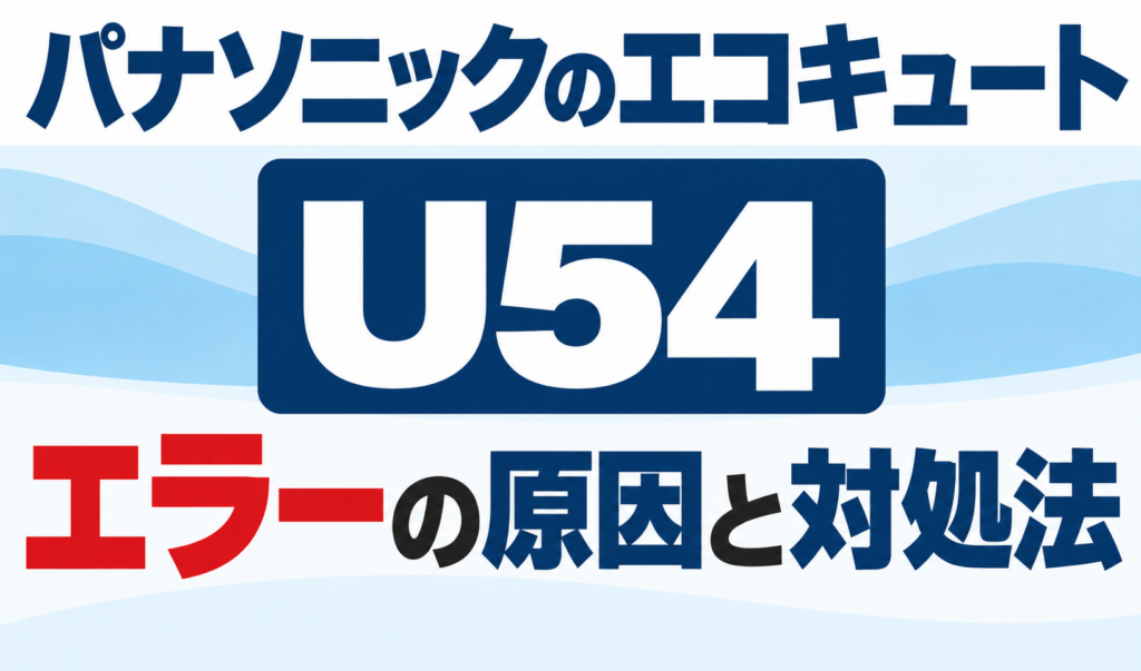 パナソニックのエコキュートU54エラーの原因と対処法を解説するサムネイル画像