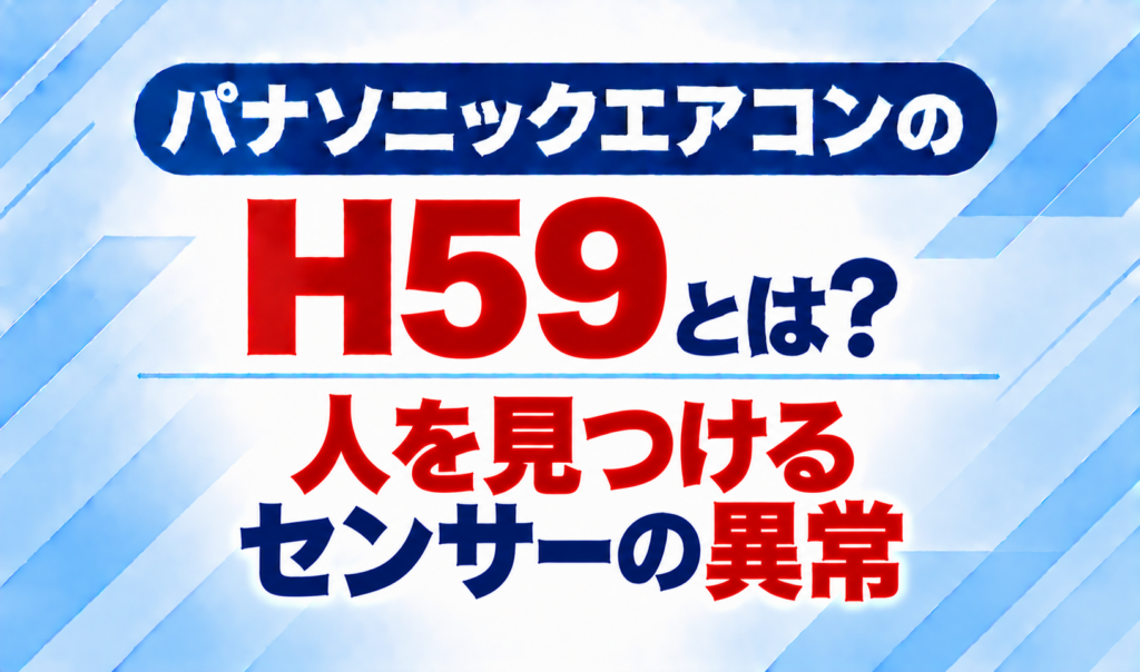 パナソニックエアコンのエラーコードH56と、ルーバーが動かないときについて示した文字のみのサムネイル画像
