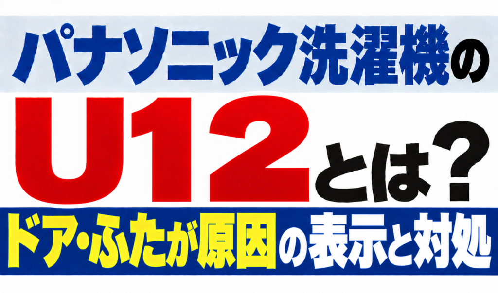 パナソニック洗濯機のU12・ドアやふたが原因の表示と対処を解説するサムネイル
