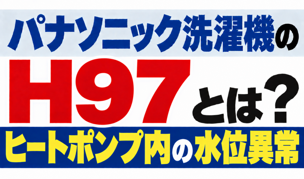 パナソニック洗濯機のH97・ヒートポンプ内の水位異常を解説するサムネイル