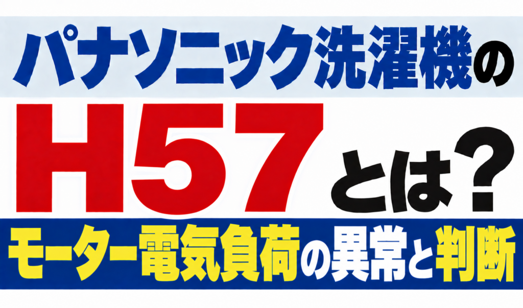 パナソニック洗濯機のH57・モーター電気負荷の異常と判断を解説するサムネイル